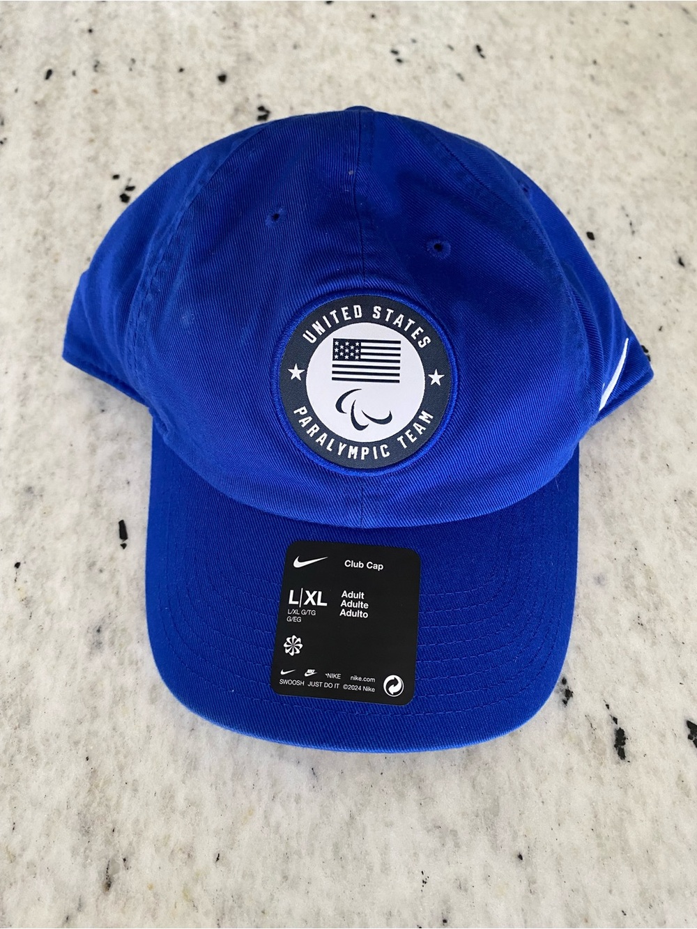 Nike Hat Adult L/XL Blue USA Paralympic Team Club Cap NWT